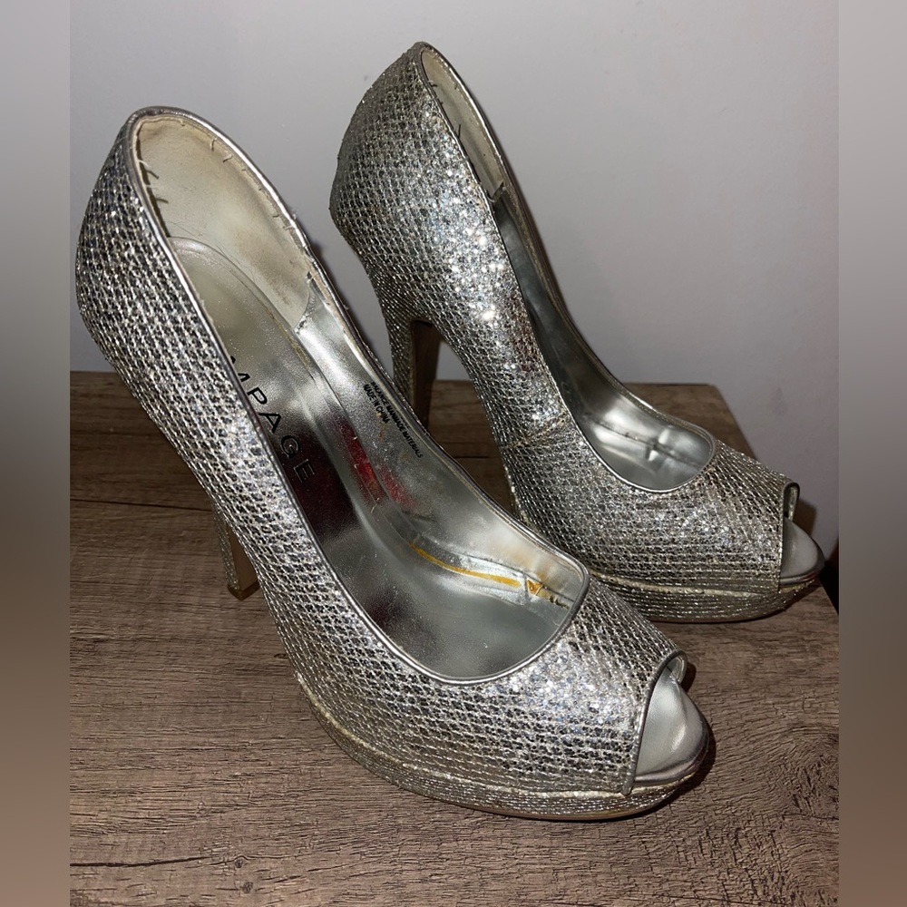 Rampage 5” silver heels